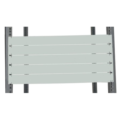 RS PRO Grey Steel Blanking Panel, 8U, 483 x 9mm