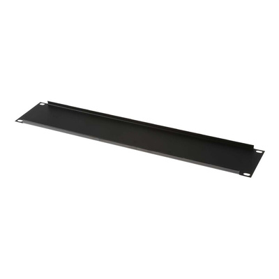 RS PRO Black Steel Blanking Panel, 2U, 483 x 9mm