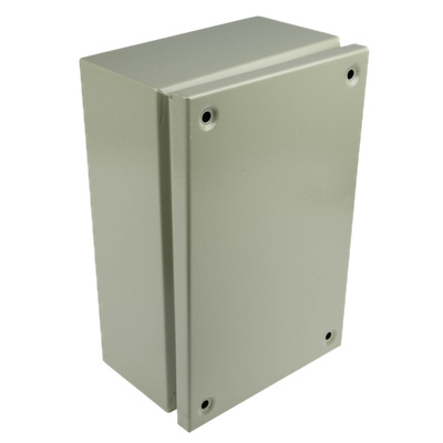 RS PRO Grey Steel Junction Box, IP66, 300 x 200 x 120mm