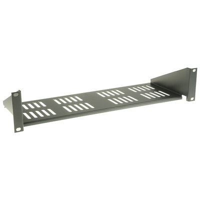 CAMDENBOSS Black Cantilever Shelf, 2U, 20kg Load, 446mm x 180mm