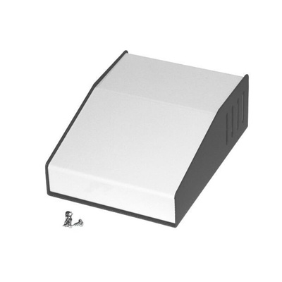 Hammond 515 Series Grey Aluminium, Steel Desktop Enclosure, Sloped Front, 159 x 117 x 58mm