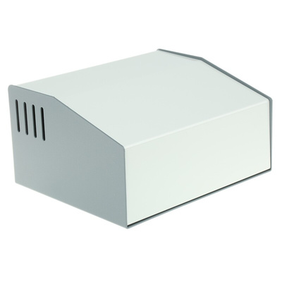 Hammond 515 Series Grey Aluminium, Steel Desktop Enclosure, Sloped Front, 192.51 x 159 x 103.28mm