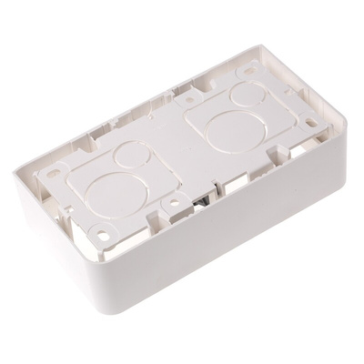 Legrand Mosaic White Plastic Back Box, NF, IP20, 2 Gangs