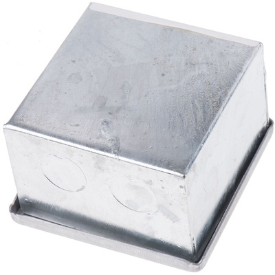 RS PRO Steel Galvanised Adaptable Box, 75mm x 75mm x 50mm 20/25mm Knockout Size