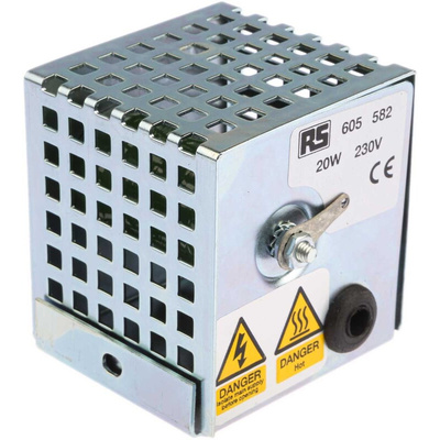 RS PRO Enclosure Heater, 230V ac, 20W Output, 20W Input, 45°C, 70mm x 65mm x 67mm