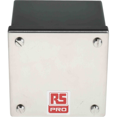 RS PRO 304 Stainless Steel Satin Adaptable Enclosure Box, 100mm x 100mm x 85mm