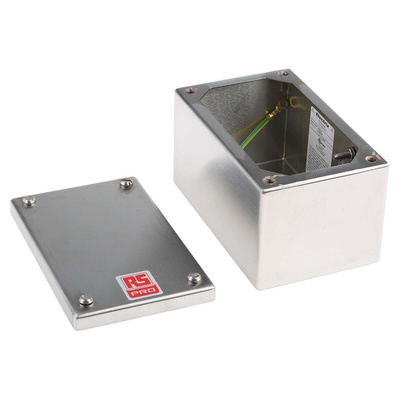 RS PRO 304 Stainless Steel Satin Adaptable Enclosure Box, 160mm x 100mm x 85mm