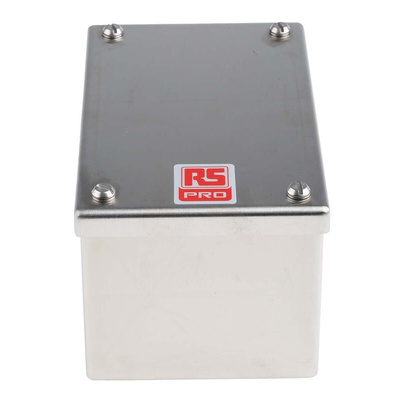 RS PRO 304 Stainless Steel Satin Adaptable Enclosure Box, 160mm x 100mm x 85mm
