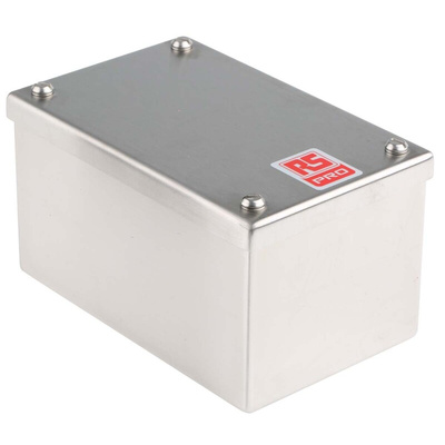 RS PRO 304 Stainless Steel Satin Adaptable Enclosure Box, 160mm x 100mm x 85mm