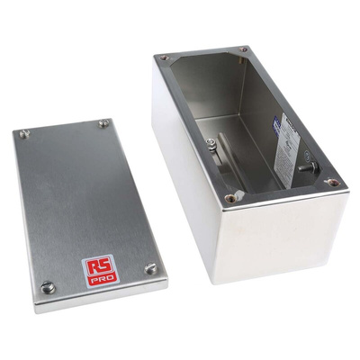 RS PRO 304 Stainless Steel Satin Adaptable Enclosure Box, 220mm x 100mm x 85mm