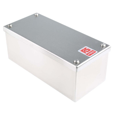 RS PRO 304 Stainless Steel Satin Adaptable Enclosure Box, 220mm x 100mm x 85mm