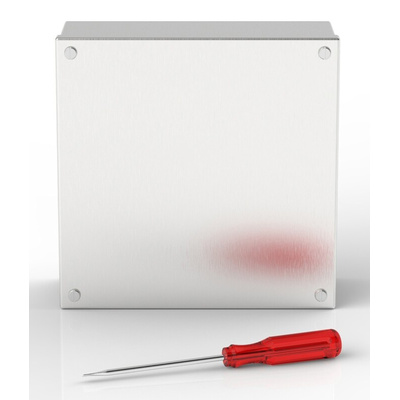 RS PRO 304 Stainless Steel Satin Adaptable Enclosure Box, 220mm x 220mm x 85mm