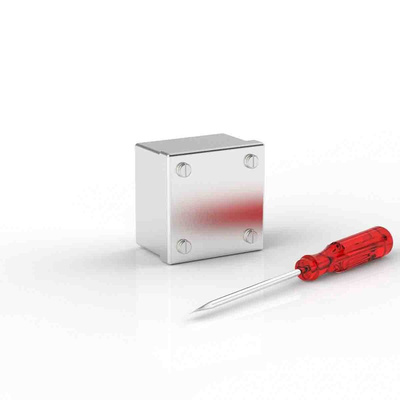 RS PRO 304 Stainless Steel Satin Adaptable Box, 75mm x 75mm x 50mm