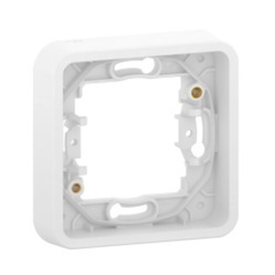 Schneider Electric Mureva Styl White PC Back Box Mounting Frame, NF, 1 Gangs, 28 x 48 x 48mm