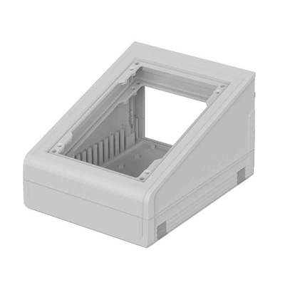 Bopla Ultrapult Series Light Grey ABS Desktop Enclosure, Sloped Front, 157.5 x 198.9 x 120.4mm