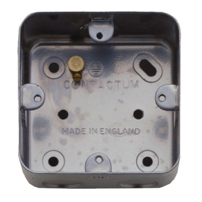 Contactum Grey Back Box, BS, 1 Gangs
