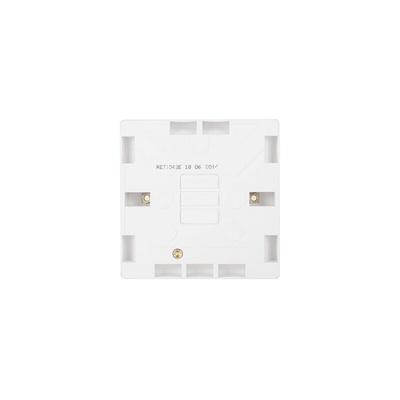 Contactum White Back Box, BS, 1 Gangs