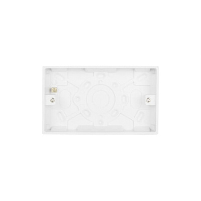 Contactum White Back Box, BS, 2 Gangs