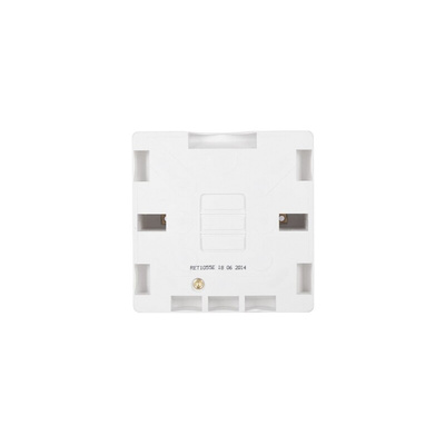 Contactum White Back Box, BS, 1 Gangs