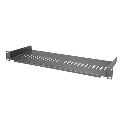 Startech Black Shelf, 1U, 20kg Load, 440mm x 175mm