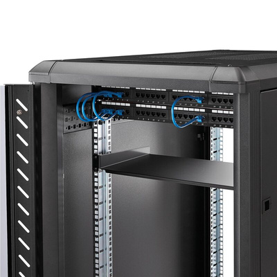 StarTech.com Black Shelf, 1U, 20kg Load, 440mm x 250mm