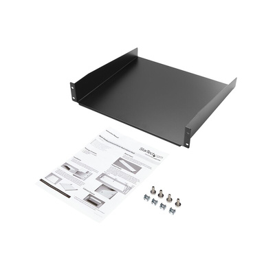 StarTech.com Black Shelf, 2U, 20kg Load, 443mm x 400mm