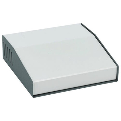 Hammond 500 Series Grey Aluminium, Steel Desktop Enclosure, Sloped Front, 180 x 180 x 58mm