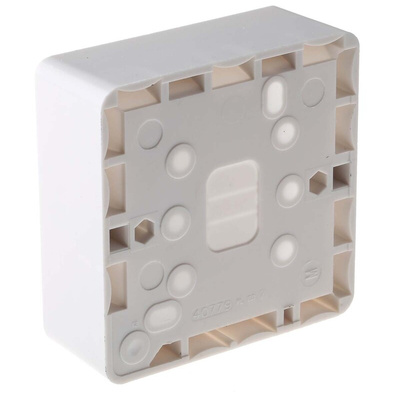 MK Electric Logic Plus White Gloss Back Box, BS, IP20, 1 Gangs, 87 x 87 x 30mm