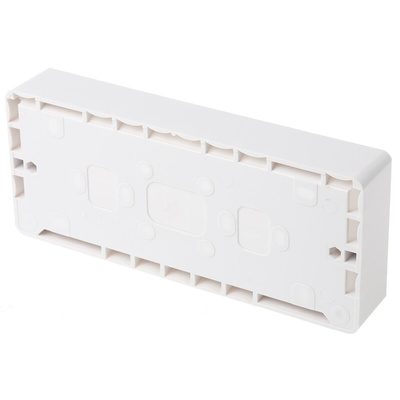MK Electric Logic Plus White Gloss Back Box, BS, IP20, 3 Gangs, 208 x 87 x 30mm