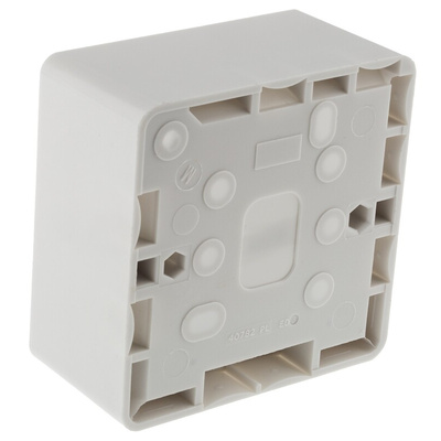 MK Electric Logic Plus White Gloss Back Box, BS, IP20, 1 Gangs, 87 x 87 x 40mm