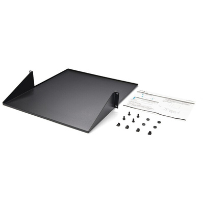 StarTech.com Black Shelf, 2U, 34kg Load, 482mm x 508mm