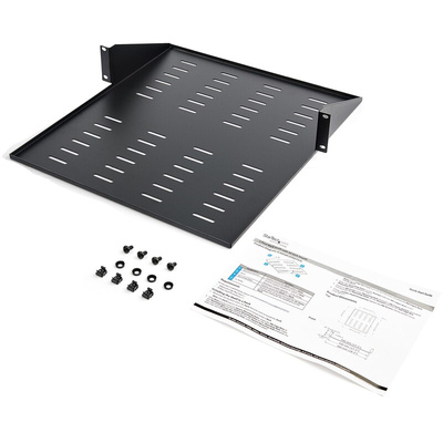 StarTech.com Black Shelf, 2U, 34kg Load, 483mm x 508mm