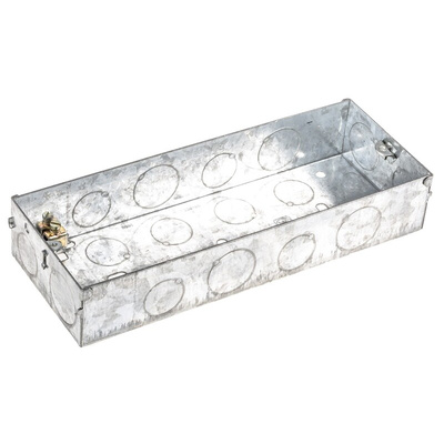 MK Electric Boxes Steel Back Box, BS, IP20, 3 Gangs, 203 x 75 x 35mm