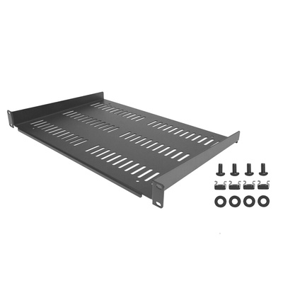 StarTech.com Black Shelf, 1U, 25kg Load, 483mm x 483mm