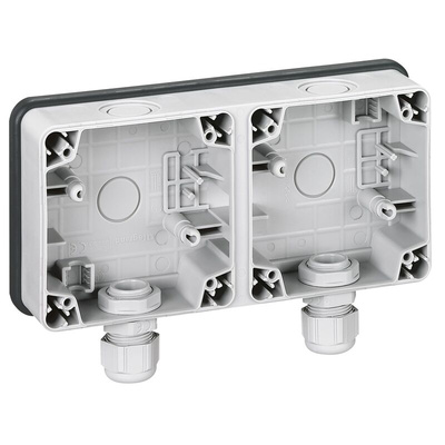 Legrand Grey Thermoplastic Back Boxes, IP55, 2 Gangs
