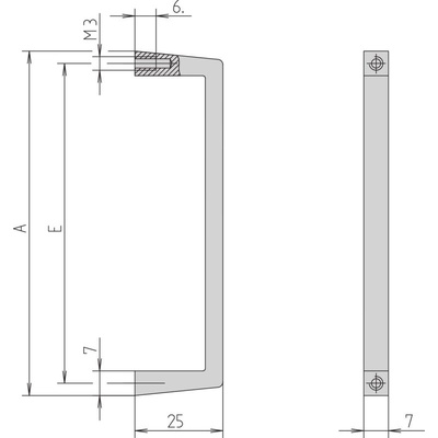 nVent SCHROFF Handle Front Handle for Use with Chassis, Front Panels, Subracks