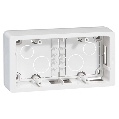 Legrand White Plastic Back Box, 2 Gangs, 164 x 85 x 40mm