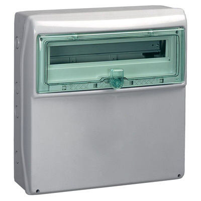 Schneider Electric Mureva Light Grey Smooth Polymer Electrical Enclosure, IEC, IP65, Surface Mount Mount, 1 Gangs, 460