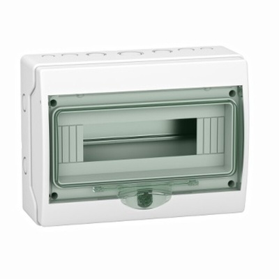 Schneider Electric Mureva Light Grey Smooth Polymer Electrical Enclosure, IEC, IP65, Surface Mount Mount, 1 Gangs, 200