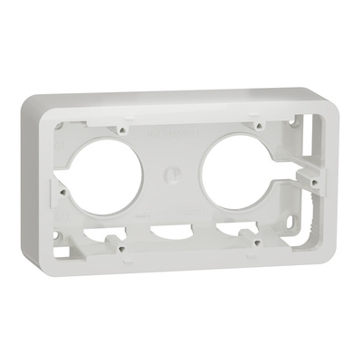 Schneider Electric Unica White ABS Back Box, Surface Mount Mount, 2 Gangs, 87 x 158 x 40mm