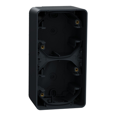 Mureva Styl Grey PP Junction Box, IP55, Surface Mount Mount, 2 Gangs, 76 x 147 x 54mm