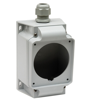 Mureva Grey Stainless Steel Back Box, IP67, Surface Mount Mount, 90 x 100mm