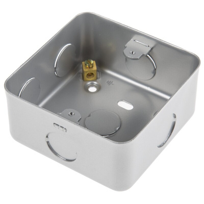 RS PRO Grey Back Box, BS, IP20, 1 Gangs