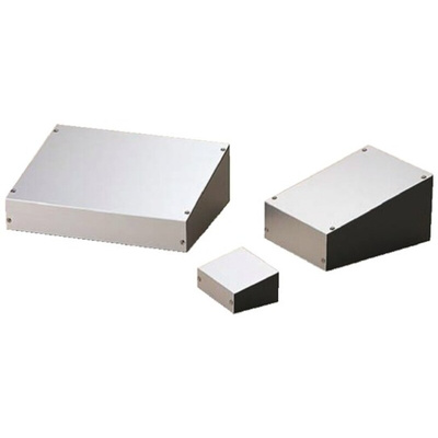 Takachi Electric Industrial TS Series Silver Aluminium Desktop Enclosure, Sloped Front, 75 x 100 x 47.5mm