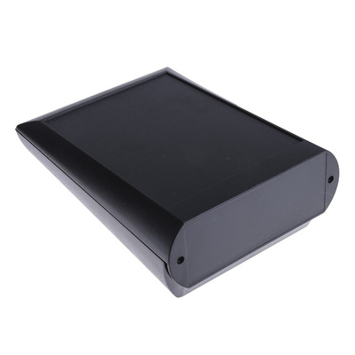 OKW Comtec Series Black ABS Desktop Enclosure, Sloped Front, 200 x 150 x 71.5mm
