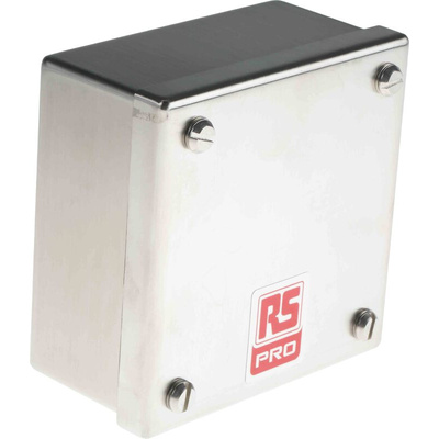 RS PRO 316 Stainless Steel Satin Adaptable Enclosure Box, 104mm x 104mm x 50mm