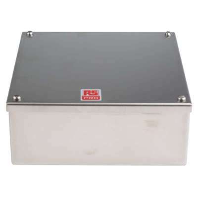 RS PRO 316 Stainless Steel Satin Adaptable Enclosure Box, 220mm x 220mm x 85mm