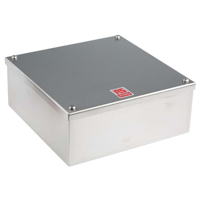 RS PRO 316 Stainless Steel Satin Adaptable Enclosure Box, 220mm x 220mm x 85mm