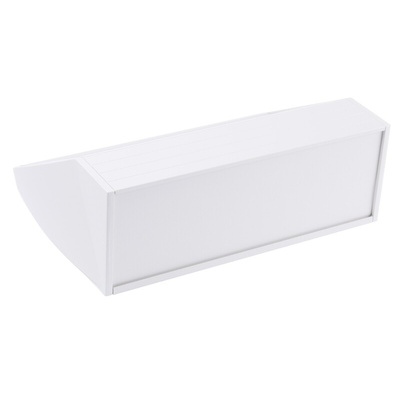 METCASE Unidesk Series Grey Aluminium Desktop Enclosure, Sloped Front, 200 x 300 x 21.6mm