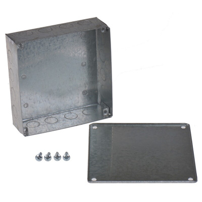 RS PRO Steel Galvanised Adaptable Box, 150mm x 150mm x 50mm